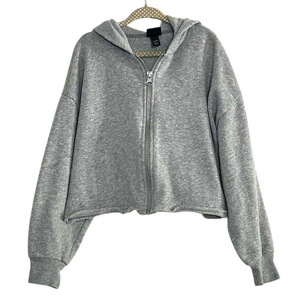 Girl's ART CLASS Gray Cropped Hoodie / Sweatshirt - Small (6/6X)